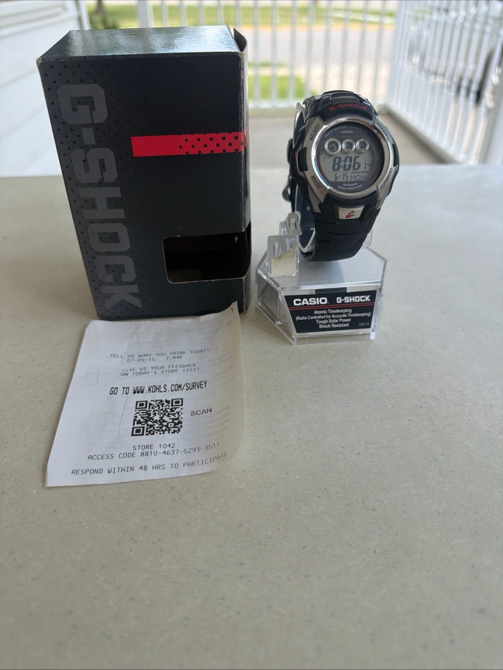 Casio GWM500A-1A Men's G-Shock Black Silicone Digital 46 mm Watch